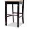 Baxton Studio Calista Sand Upholstered and Espresso Wood 2-Piece Bar Stool Set 167-10853 - alternate 4